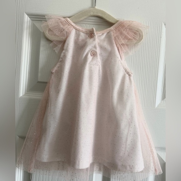 Nannette Girls Pink  with Floral design Dress - Picture 2 of 5